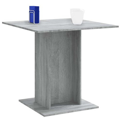 Table à Dîner Sonoma Gris 80x80x75 Cm Bois Contreplaqué