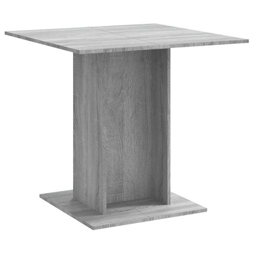 Table à Dîner Sonoma Gris 80x80x75 Cm Bois Contreplaqué