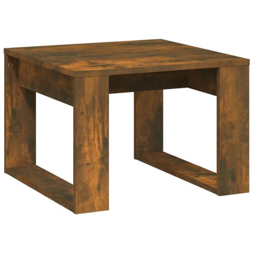 Table D'appoint Chêne Fumé 50x50x35 Cm Bois Contreplaqué