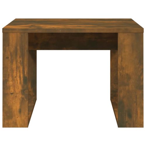 Table D'appoint Chêne Fumé 50x50x35 Cm Bois Contreplaqué