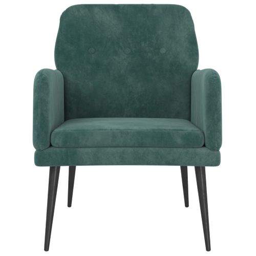 Fauteuil Style Art Déco Chic En Velours Doux Confort Pied Métal Émir
