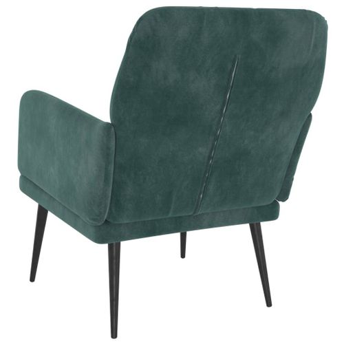 Fauteuil Style Art Déco Chic En Velours Doux Confort Pied Métal Émir