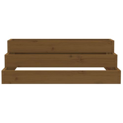 Jardinière Marron Miel 80x80x27 Cm Bois Massif De Pin