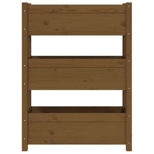 Jardinière Marron Miel 77x25x104,5 Cm Bois Massif De Pin