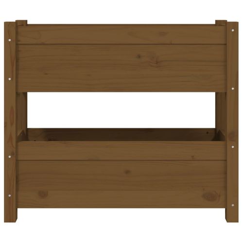 Jardinière Marron Miel 77x25x66 Cm Bois Massif De Pin