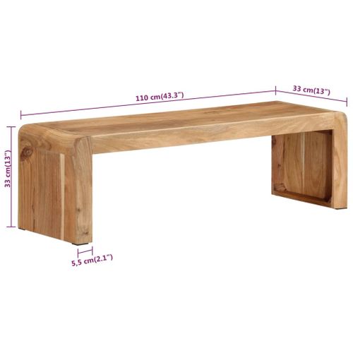 Meuble TV 110x33x33 Cm Bois D'acacia Massif