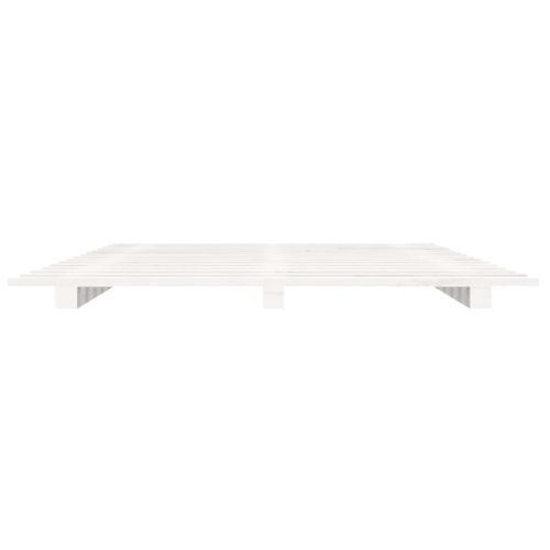 Cadre De Lit Sans Matelas Blanc 120x200 Cm Bois De Pin Massif