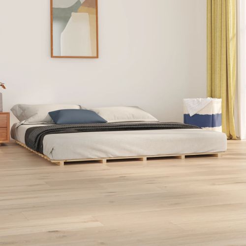 Cadre De Lit Sans Matelas 160x200 Cm Bois Massif De Pin