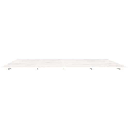 Cadre De Lit Sans Matelas Blanc 160x200 Cm Bois De Pin Massif