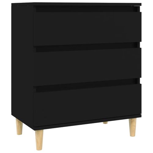 Buffet Noir 60x35x70 Cm Bois Contreplaqué