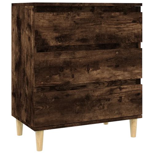 Buffet Chêne Fumé 60x35x70 Cm Bois Contreplaqué