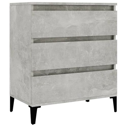 Buffet Gris Béton 60x35x70 Cm Bois Contreplaqué