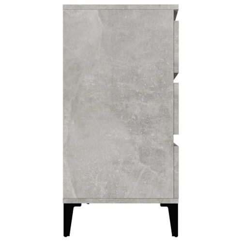 Buffet Gris Béton 60x35x70 Cm Bois Contreplaqué