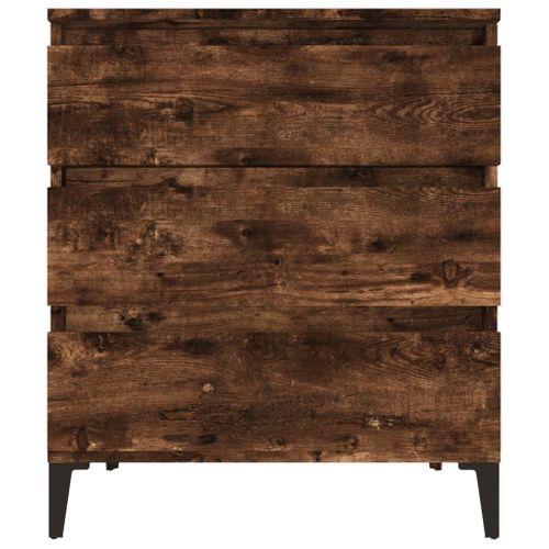 Buffet Chêne Fumé 60x35x70 Cm Bois Contreplaqué