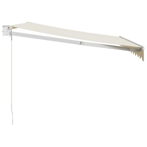 Auvent Rétractable Crème 3x2,5 M Tissu Et Aluminium