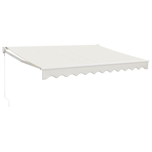 Auvent Rétractable Crème 3x2,5 M Tissu Et Aluminium