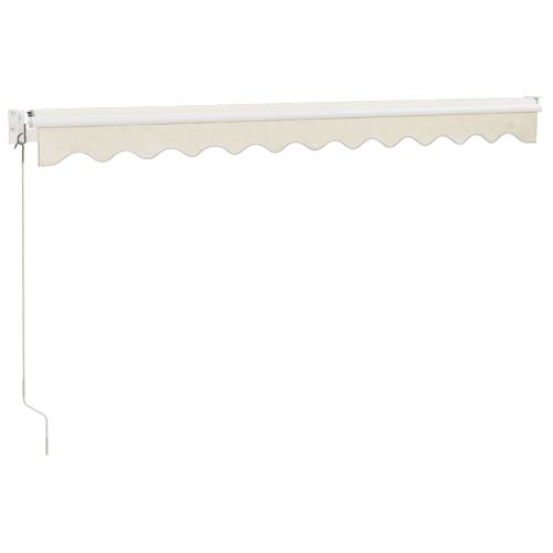 Auvent Rétractable Crème 3x2,5 M Tissu Et Aluminium