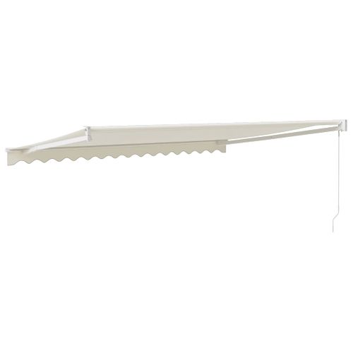Auvent Rétractable Crème 4,5x3 M Tissu Et Aluminium