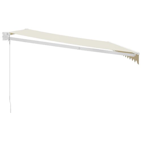 Auvent Rétractable Crème 4,5x3 M Tissu Et Aluminium