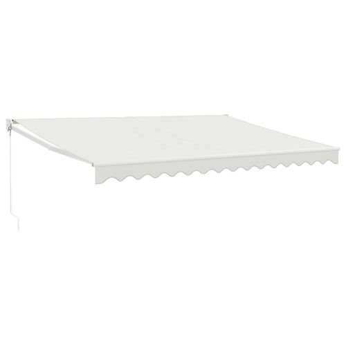 Auvent Rétractable Crème 4,5x3 M Tissu Et Aluminium