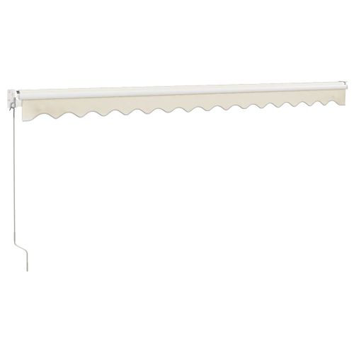 Auvent Rétractable Crème 4,5x3 M Tissu Et Aluminium