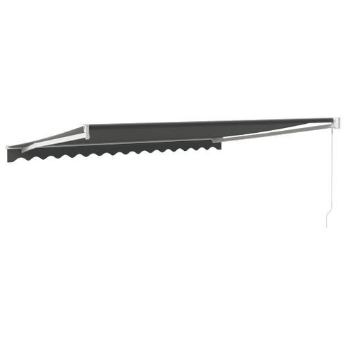 Auvent Rétractable Anthracite 4x3 M Tissu Et Aluminium