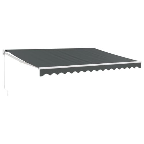 Auvent Rétractable Anthracite 4x3 M Tissu Et Aluminium