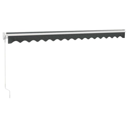 Auvent Rétractable Anthracite 4x3 M Tissu Et Aluminium