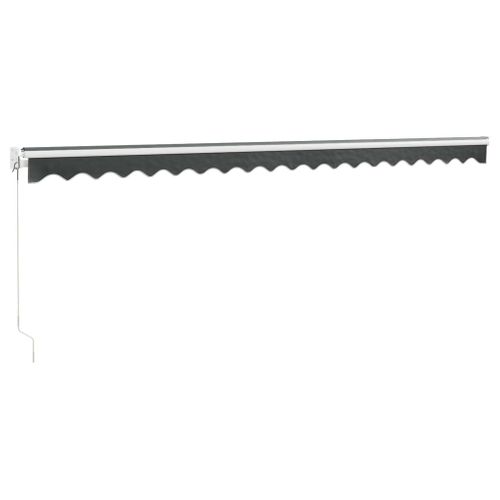 Auvent Rétractable Anthracite 5x3 M Tissu Et Aluminium