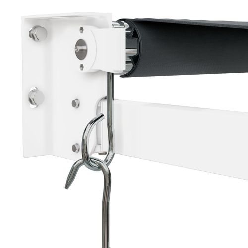 Auvent Rétractable Anthracite 5x3 M Tissu Et Aluminium