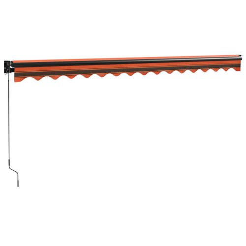 Auvent Rétractable Orange Et Marron 4x3 M Tissu Et Aluminium