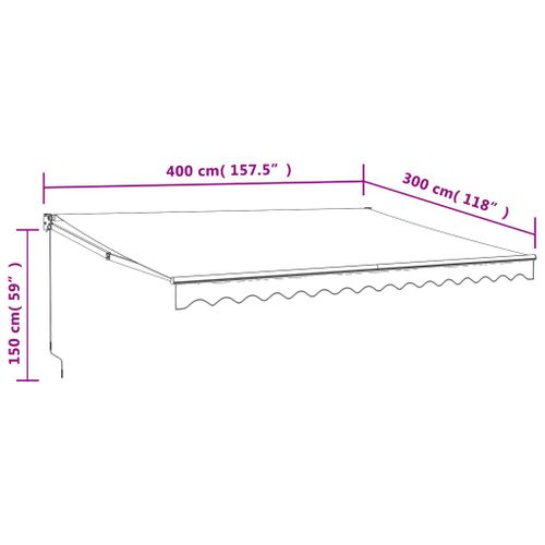 Auvent Rétractable Orange Et Marron 4x3 M Tissu Et Aluminium