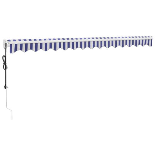 Auvent Rétractable Automatique Bleu Et Blanc 4x3 M