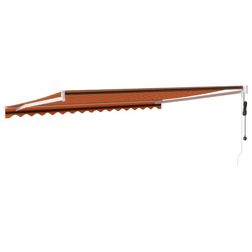 Auvent Rétractable Automatique Orange Et Marron 4x3 M