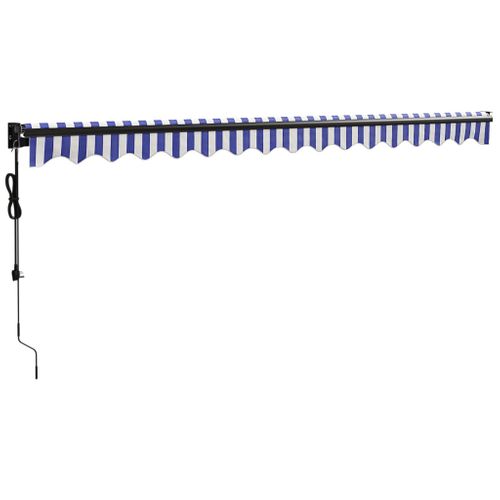 Auvent Rétractable Automatique Bleu Et Blanc 4x3 M