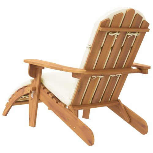 Chaise De Jardin Adirondack Et Repose-pieds Bois Massif Acacia