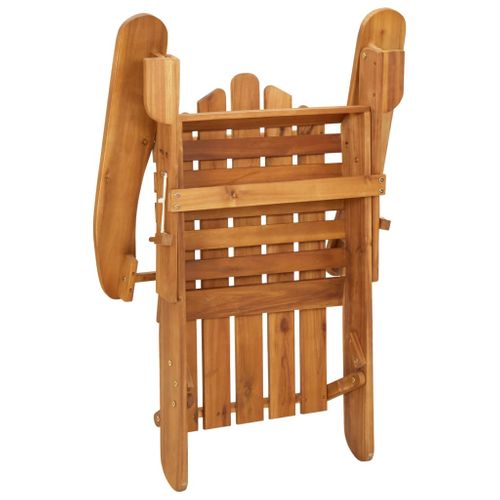 Chaise De Jardin Adirondack Et Repose-pieds Bois Massif Acacia