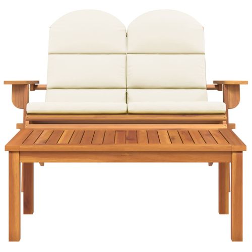 Ensemble De Salon De Jardin Adirondack 2 Pièces Bois Acacia Solide