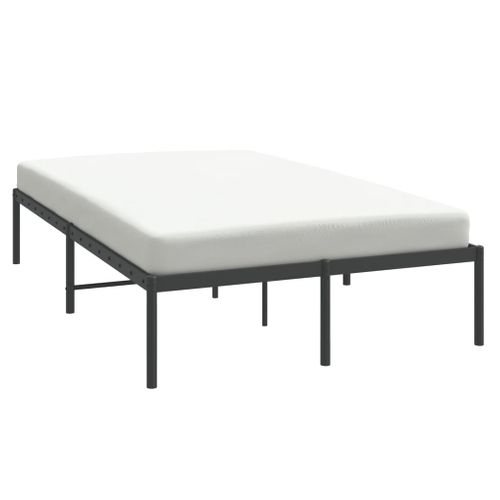 Cadre De Lit Métal Sans Matelas Noir 120x190 Cm