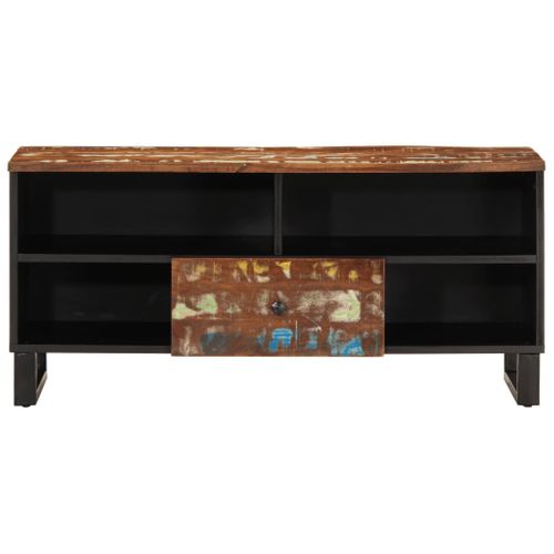 Meuble TV 100x33x46 Cm Bois De Récupération Et D'ingénierie