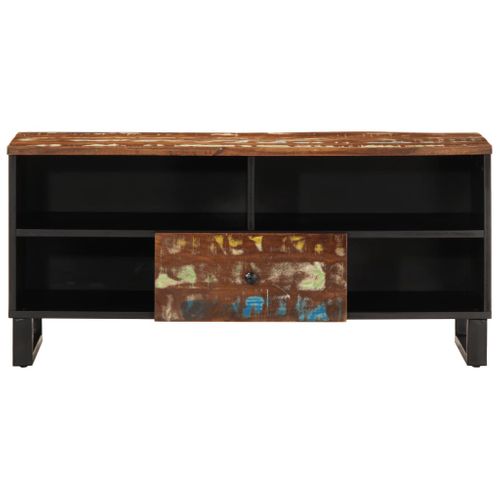 Meuble TV 100x33x46 Cm Bois De Récupération Et D'ingénierie