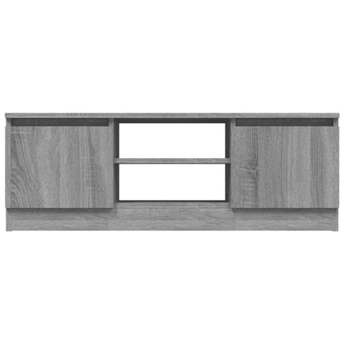 Meuble TV Avec Porte Sonoma Gris 102x30x36 Cm