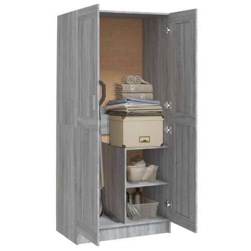 Armoire Sonoma Gris 82,5x51,5x180 Cm Bois Contreplaqué