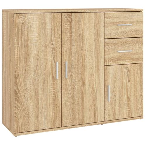 Buffet Chêne Sonoma 91x29,5x75 Cm Bois Contreplaqué