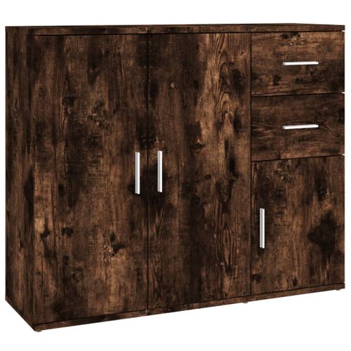 Buffet Chêne Fumé 91x29,5x75 Cm Bois Contreplaqué
