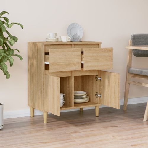 Buffet Chêne Sonoma 60x35x70 Cm Bois Contreplaqué