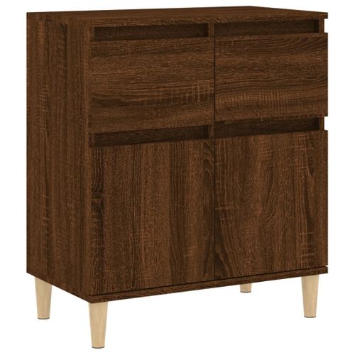 Buffet Chêne Marron 60x35x70 Cm Bois Contreplaqué