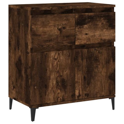 Buffet Chêne Fumé 60x35x70 Cm Bois Contreplaqué
