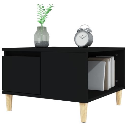 Table Basse Noir 55x55x36,5 Cm Bois Contreplaqué