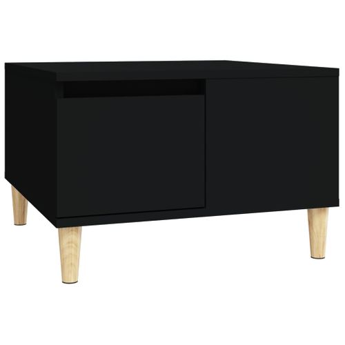 Table Basse Noir 55x55x36,5 Cm Bois Contreplaqué